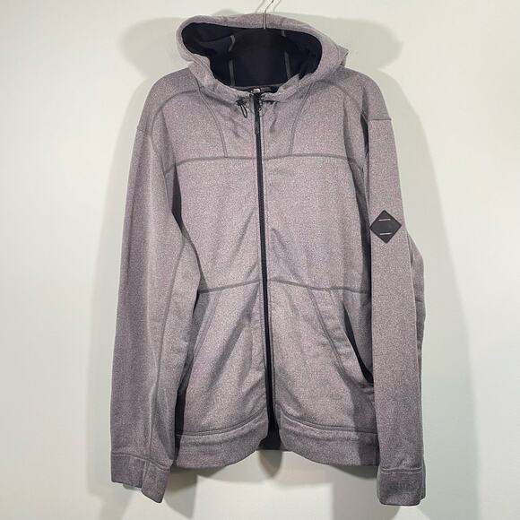 The North Face Men's Heather Grey Full Zip Fleece Hoodie Size M - Picture 1 of 10